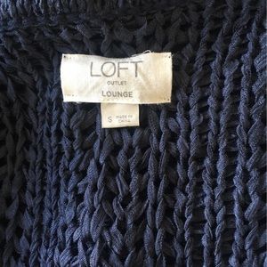Loft hooded cardigan blue